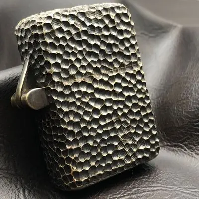 Ручная работа латунь бензин Коллекция Мужская зажигалка Bump crater большой шарнирный Ретро Зажигалка подарок - Цвет: 1