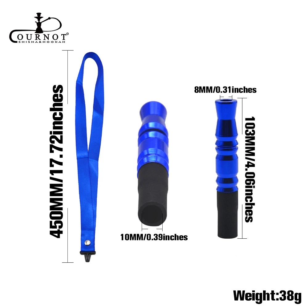 COURNOT веревка ремень кальян мундштук силикон и алюминий кончик рта для кальяна