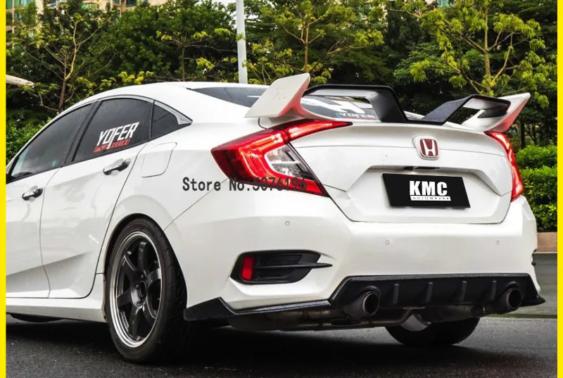 Подходит для Honda Civic 10 ABS удар бесплатно yofer стиль задний спойлер заднего крыла 16-18