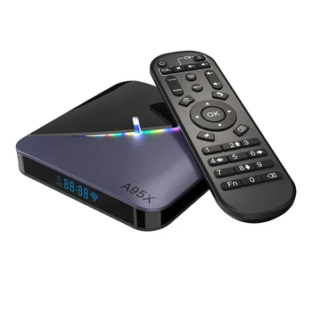 

RGB Light TV Box Android 9.0 A95X F3 4GB 64GB S905X3 Amlogic Wifi BT Set Top Box YouTube 1080P Media Player EU Plug
