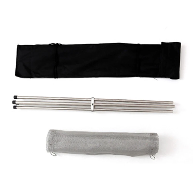 Outdoor Portable Fire Rack Folding Table Grill Stainless Steel Point Charcoal Stove Super Light Grid Heating Wood Stove Camping