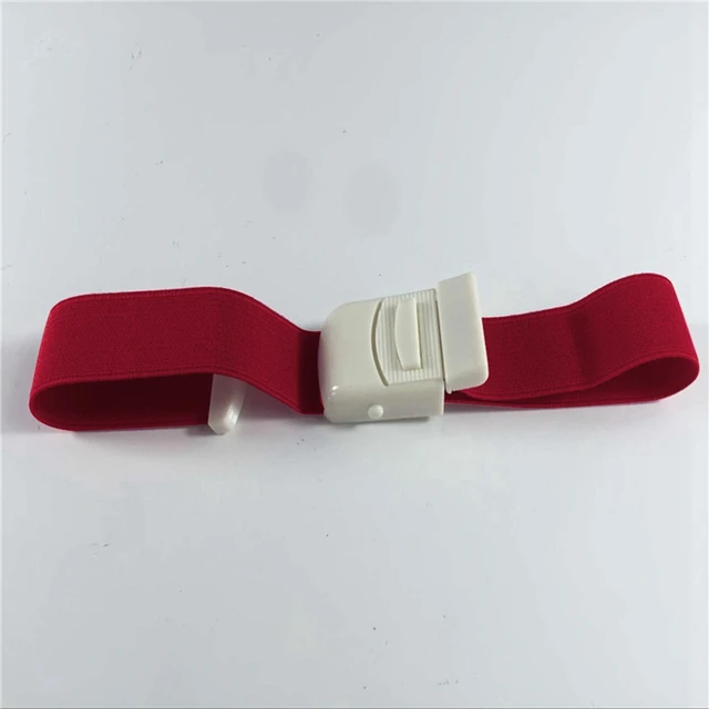Adjustable Portable Ribbon Outdoor First Aid Kawaii and Cute ABS Snap Tourniquet Quick Release   Paramedic Emergency Buckle Band RD