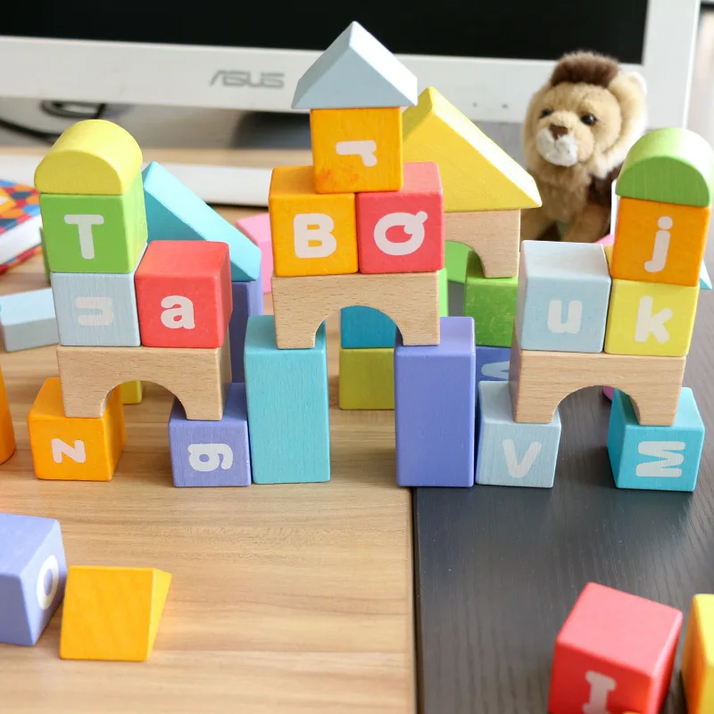 

Children Building Blocks Toy 3-6 a Year of Age GIRL'S Baby Aged 1-2 Years Infant Educational Boy Wood Assembled CHILDREN'S Early