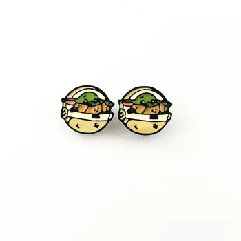 

FANTASY UNIVERSE Free shipping 20pair a lot The Mandalorian Baby Yoda Stud Earrings CMFJRK01