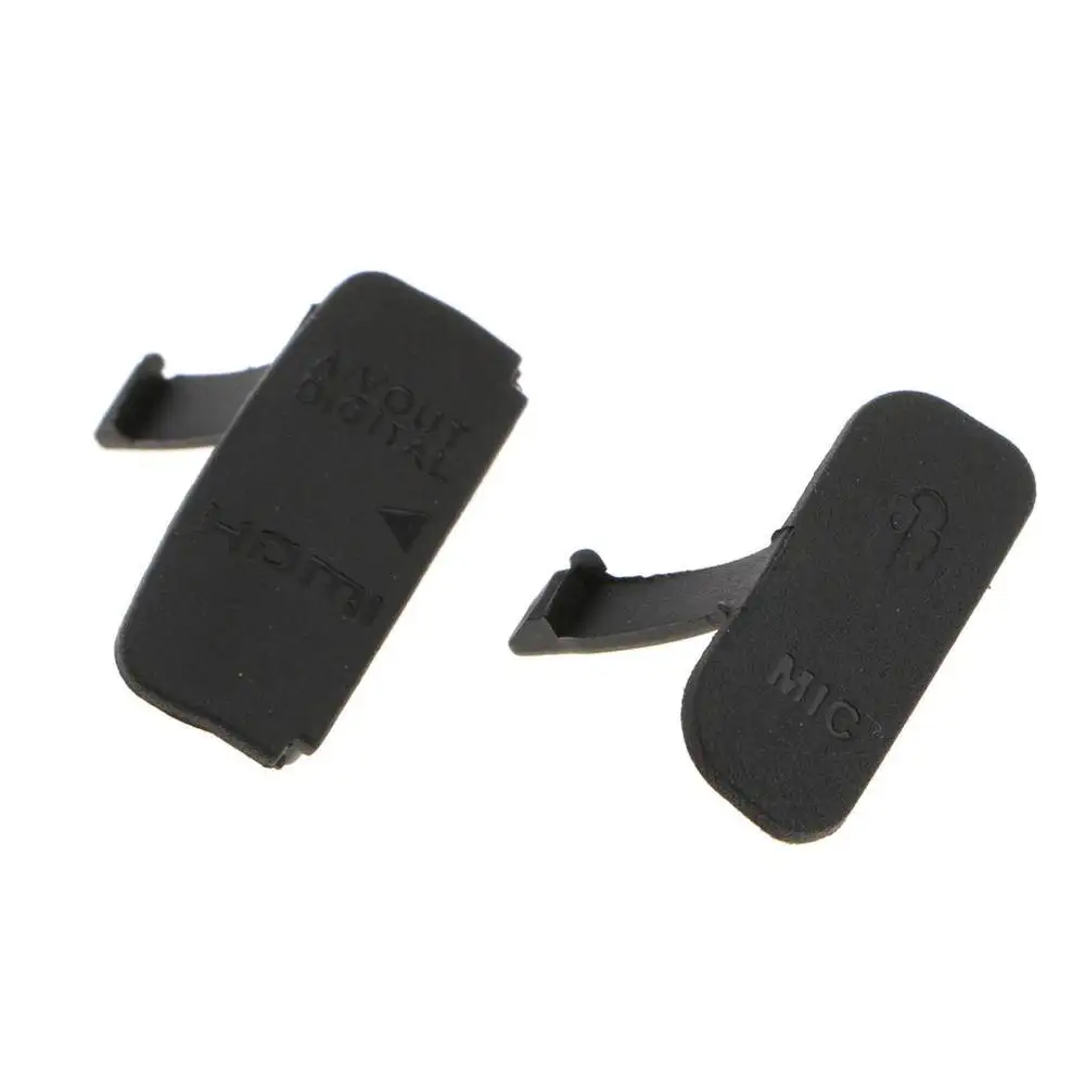 2x Interface Rubber Cover Canon EOS 600D USB Port Cap Skin Door Lid Protector Plastic Material Camera Accessory Repair Part