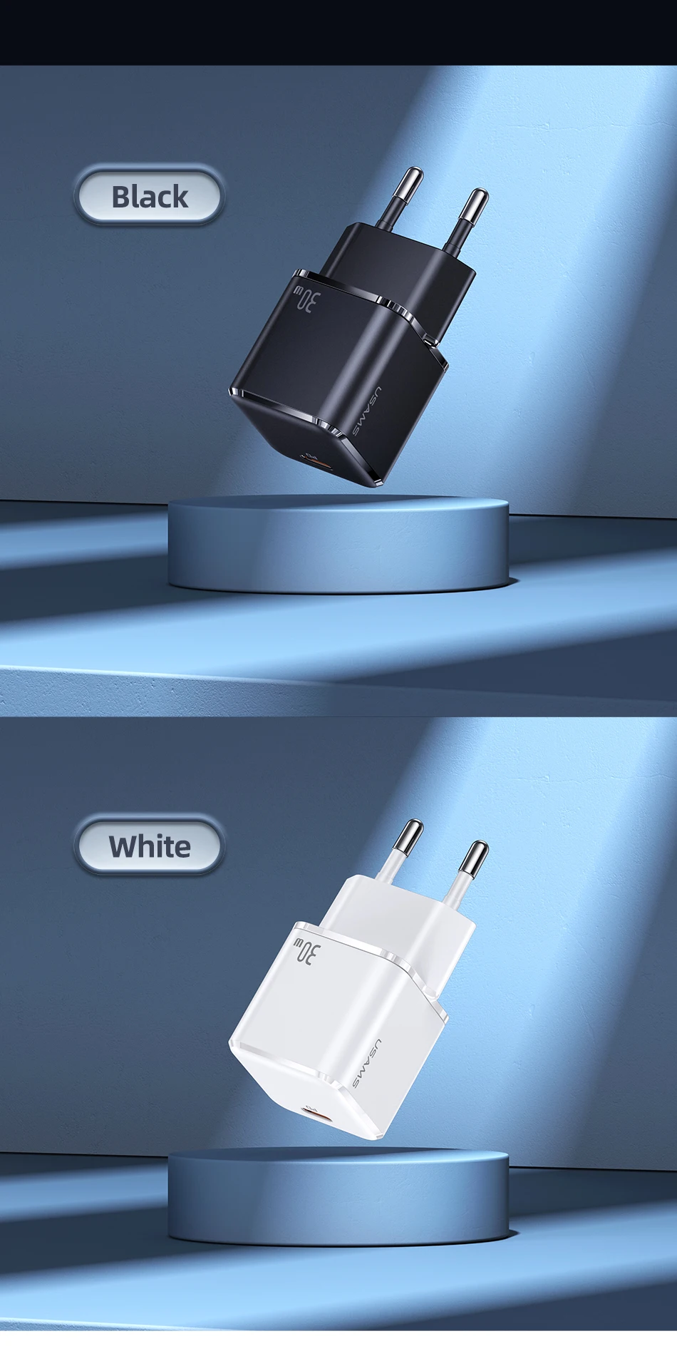 USAMS Super Si PD 30W Mini Fast Mobile Charging Adapter Mobile Phone Charger 56 Hd3c8033bffa34407842d7fa6b2384b63d