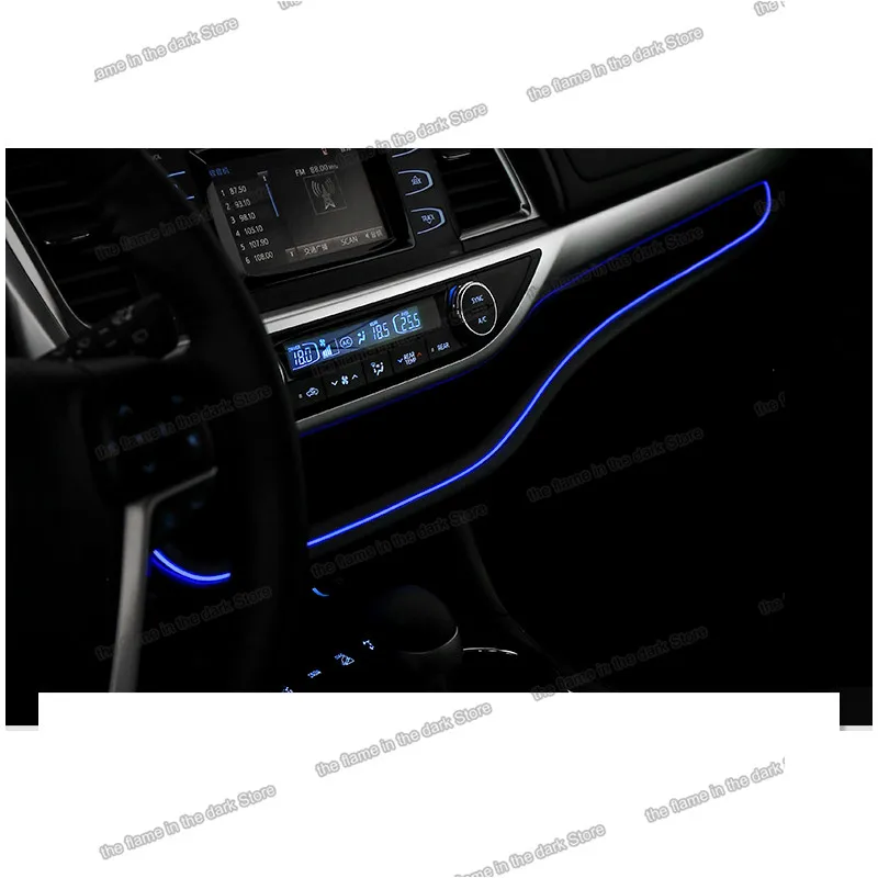 Lsrtw2017 синий цвет Светодиодная панель автомобиля светильник для toyota highlander 2013 2014 2015