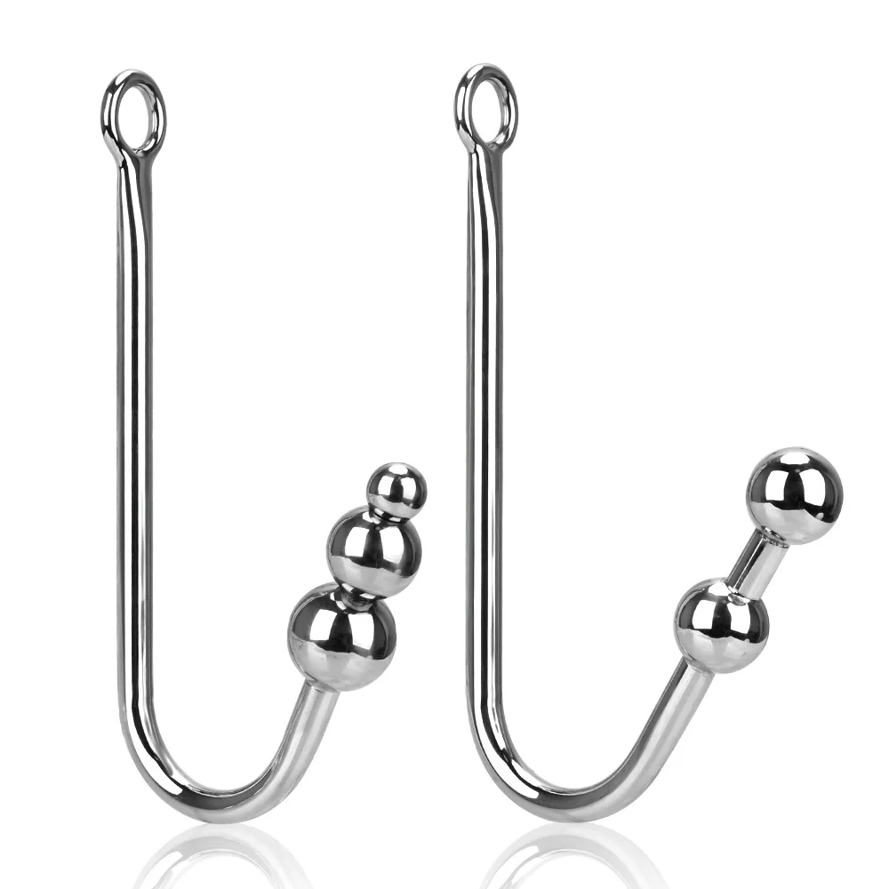 Anal Dilator Hook Stainless Steel Adult Products Butt Plug With Ball Hole Sex Toys for Men and Women | Красота и здоровье