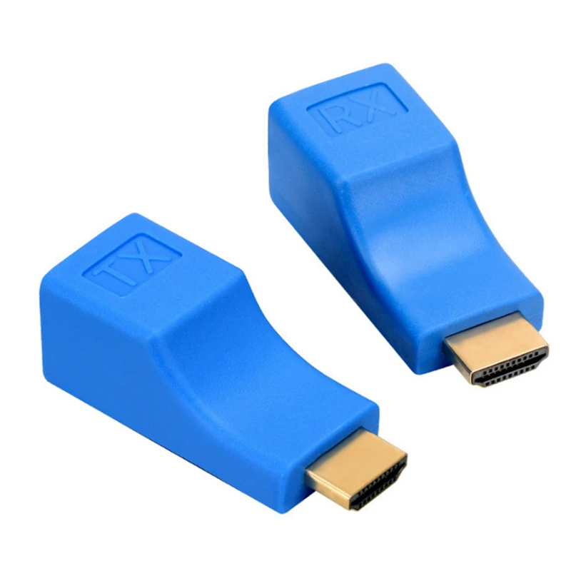 1 пара RJ45 портов 4K HDMI-совместимый удлинитель до 30 м более CAT5e Cat6 сетевой Ethernet LAN