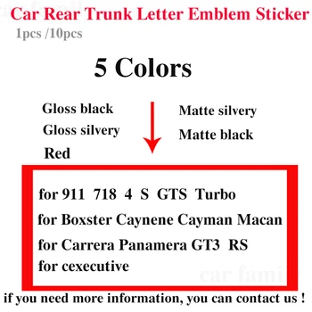 

Gloss/Matte/Red/Silvery/Black Number Label Car Styling Car Letter Emblem Covers Sticker Auto Rear Trunk Decal Covers
