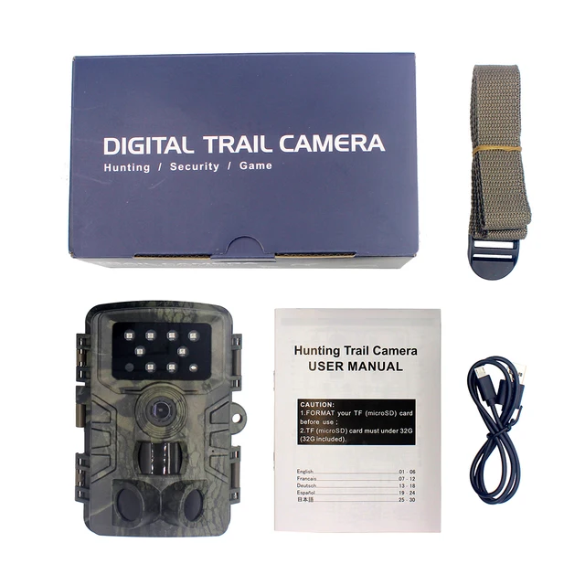 Trail Camera Wildlife Game Hunting Trail Camera Motion Activated Security Camera IP66 Night Vision Scouting Camera 6