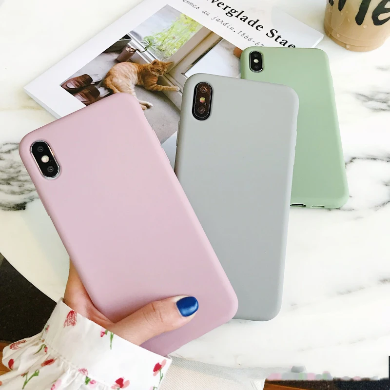 TPU для Xiaomi mi A1 A2 6X5X8 Lite 9 SE Pocophone F1 Red mi 4A 4X 5A 5 Plus 6A 6 Pro мягкий силиконовый матовый чехол для телефона ярких цветов