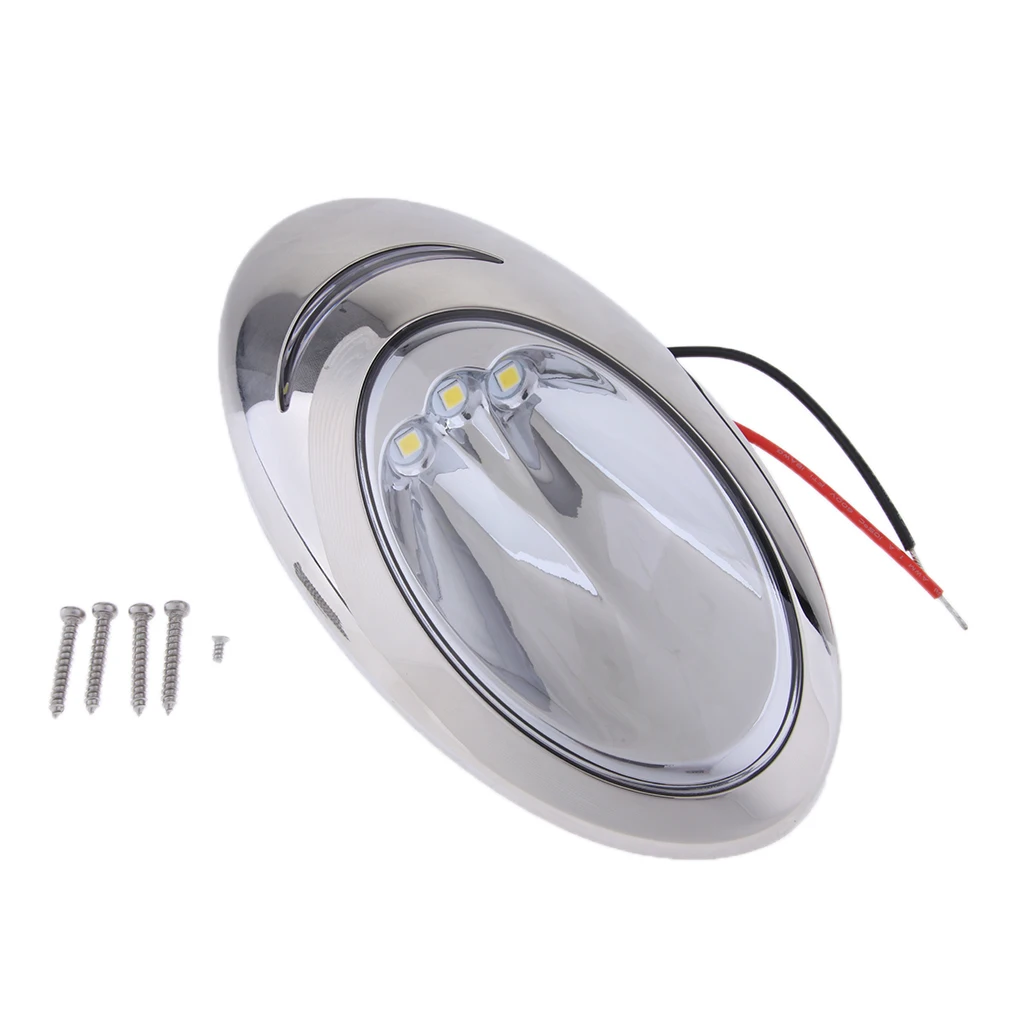 

12V Stainless Steel Boat LED Hull Left Side Surface Mount Docking Light