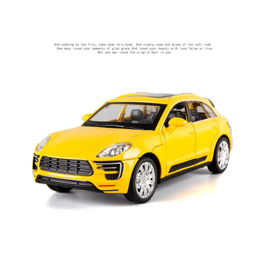 Горячая 1:32 масштабные колеса Германия Pors suv Cayenne вытяните назад автомобиль металлическая модель с светильник и звук литой под давлением автомобиль игрушки для подарков