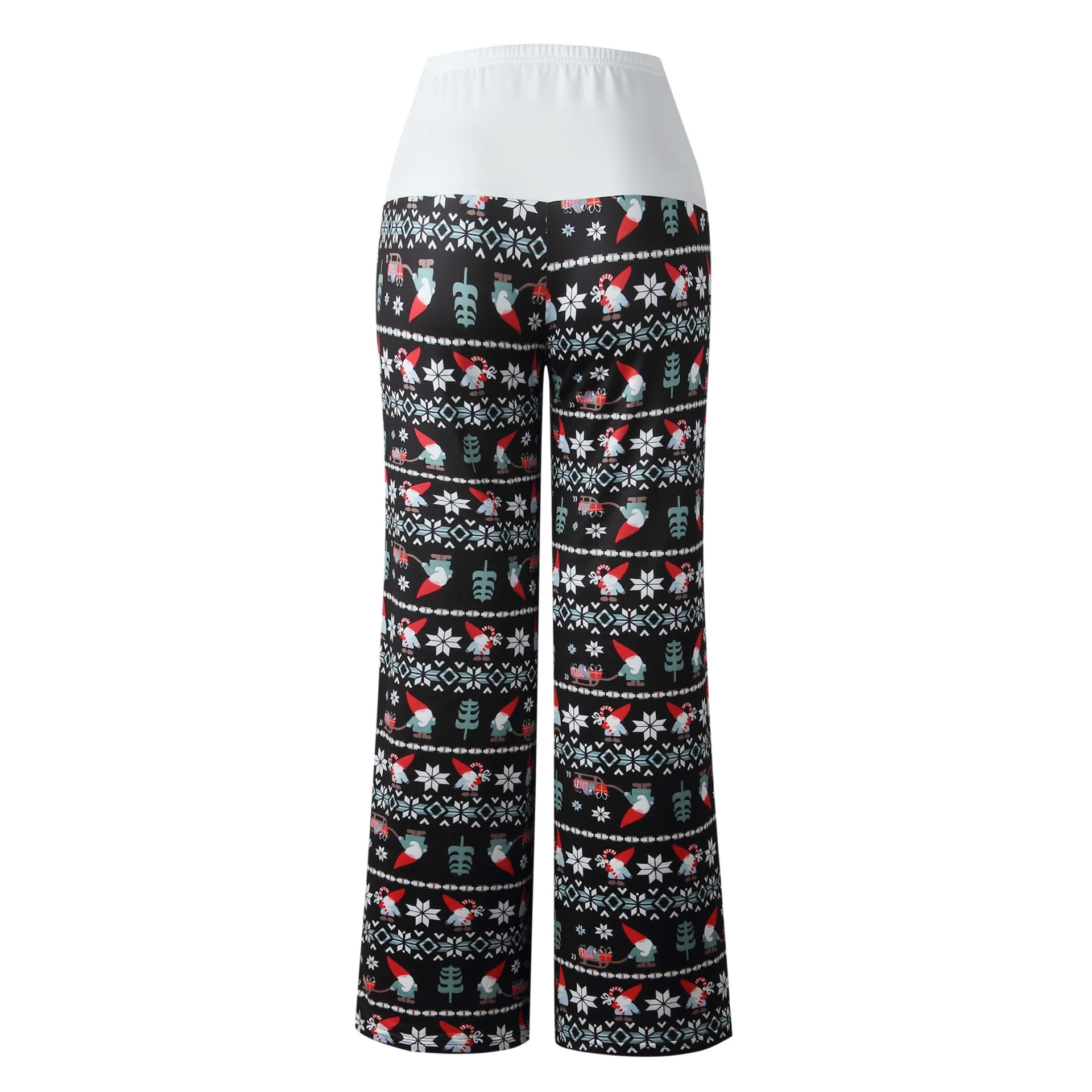 Boho пляжные джоггеры рождественские женские брюки летние брюки повседневные длинные брюки-Палаццо широкие брюки для женщин спортивные штаны