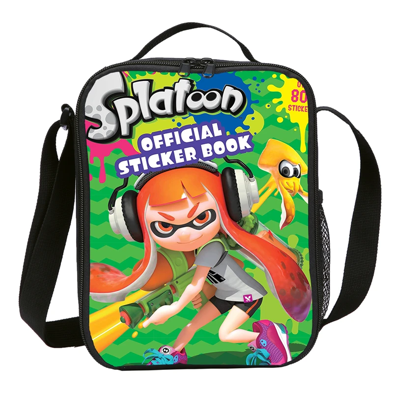 Splatoon 2 сумки для ланча игра термоизолированная сумка с охладителем сумка Bento мешок контейнер школьная еда сумки для хранения на плечо - Цвет: Зеленый