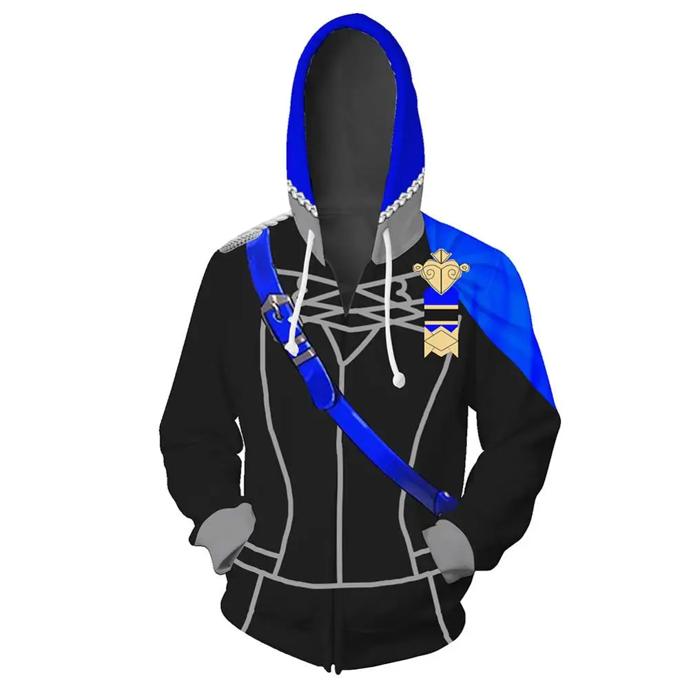

Game Fire Emblem Three Houses Blue Lion Hoodie 3D Print Hooded Pullover Jacket Unisex Casual Sweatshirt Zipper Up Hoodie