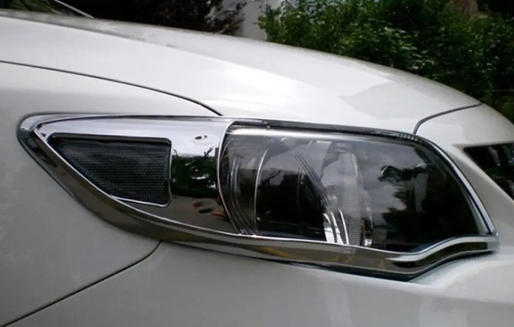 Для Toyota Corolla 2011 2012 2013 хромированные, для передних фар рамка лампы Крышка отделка