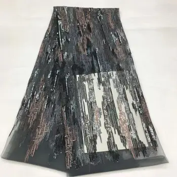 

beautiful embroidery french net tulle mesh lace fabric S-586812 Top quality for party dress