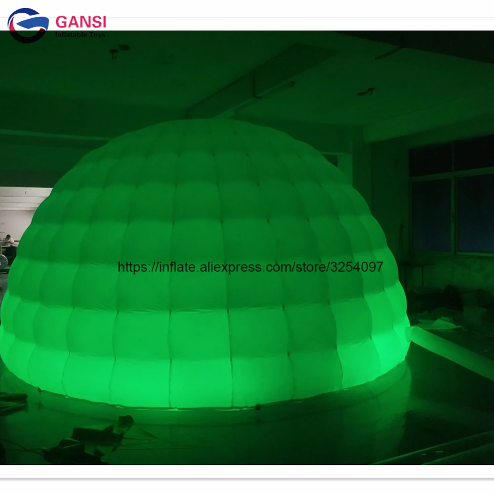 Free shipping door to door wedding party lighting inflatable tent advertising led inflatable dome tent for outdoor event