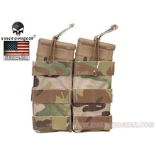 Emersongear Тактический Двойной 556 маг мешок M4 AR AK FAMAS модульный Открытый верх Molle лямки модульная сумка для пейнтбола страйкбола