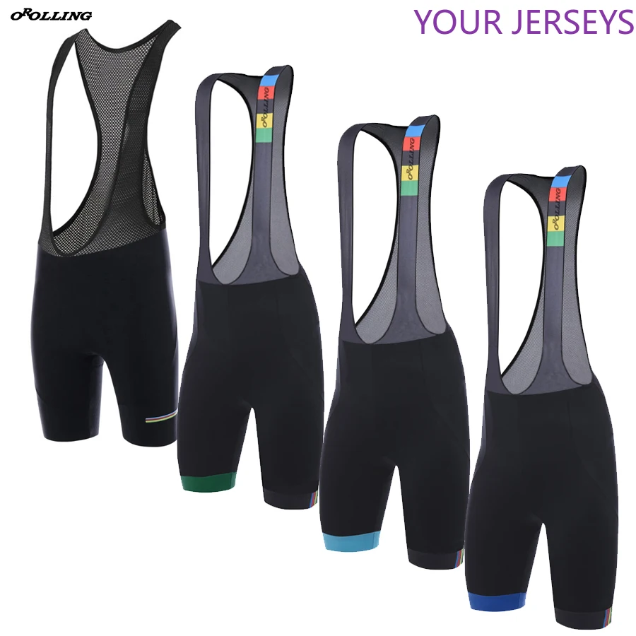 

New 2020 Classical Champion Colors Lines Team Pro Cycling Bib Shorts Customized Road Mountain Race OROLLING Multi Types