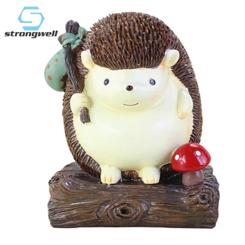 

Strongwell Hedgehog Miniature Figurine Money Box Piggy Bank Resin Crafts Desktop Home Decoration Kid Toy Birthday Gifts Cute