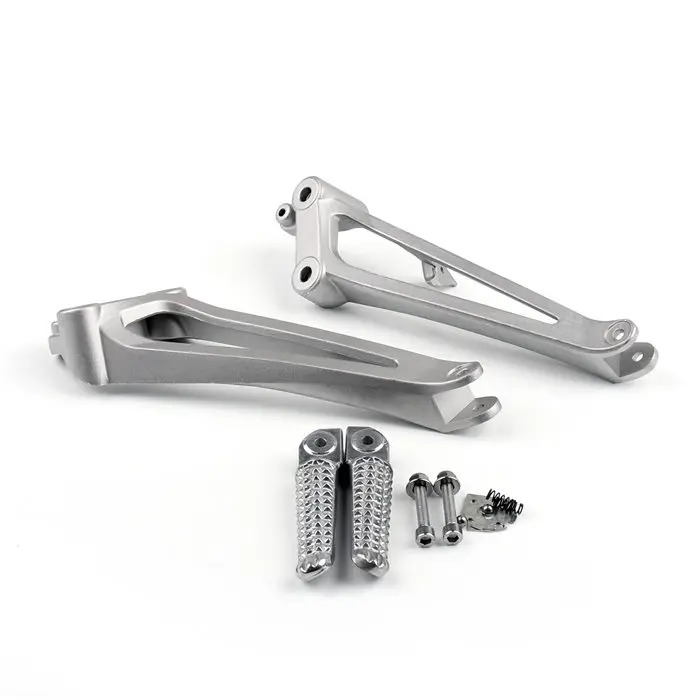 Artudatech задние Пассажирские подножки для ног Кронштейны для YAMAHA 2009 2010 2011 YZF R1 аксессуары - Цвет: Silver