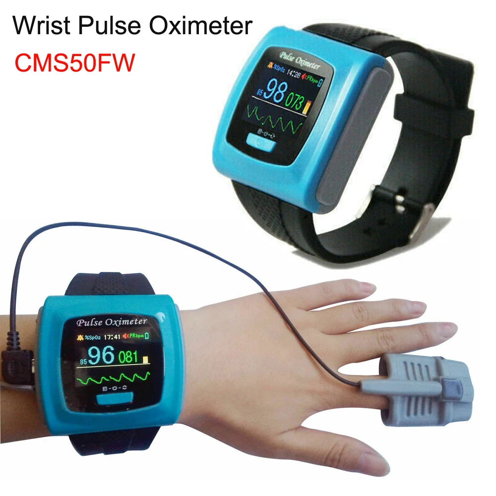 Цветной OLED дисплей наручные Пульсоксиметр CMS50FW крови кислородом SPO2 пульсометр