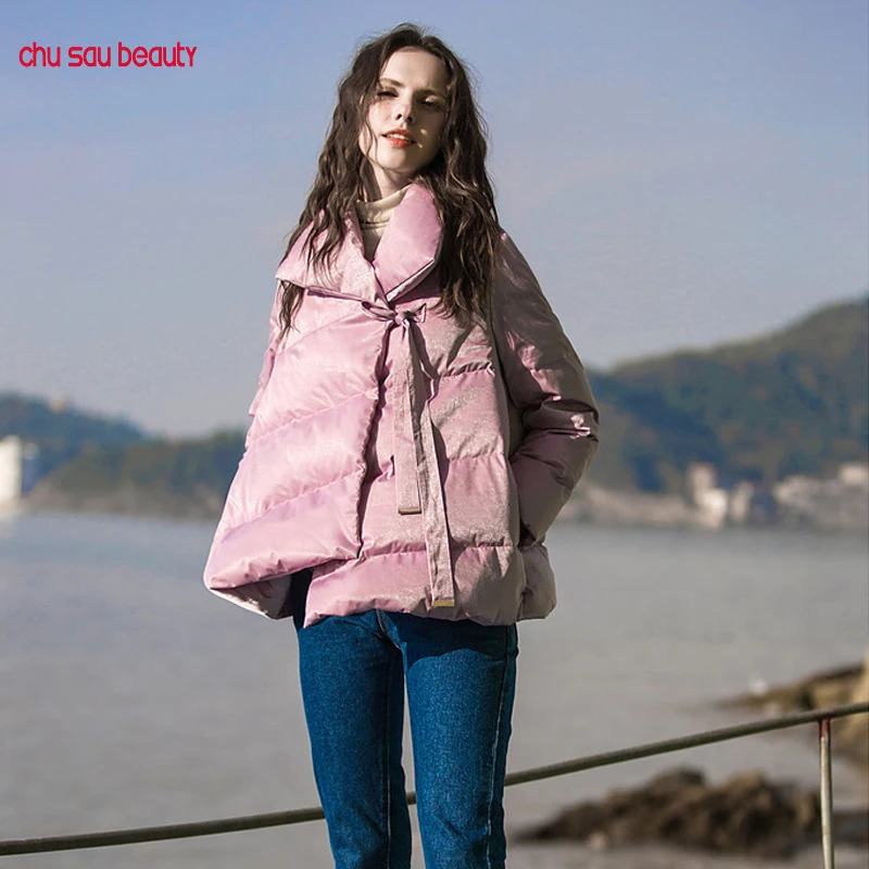 

Chu Sau beauty New Fashion Plus Size Women's Jackets Loose Parkas Winter Warm Ladys Overcoats Casual Thicken Parka