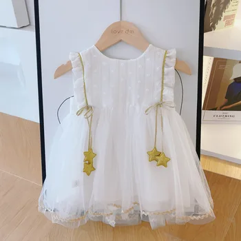

Girls Cute Vest Dress Summer 2020 New Girl Clothes Baby Star Princess Dresses Baby Puffy Dress Toddler Dresses
