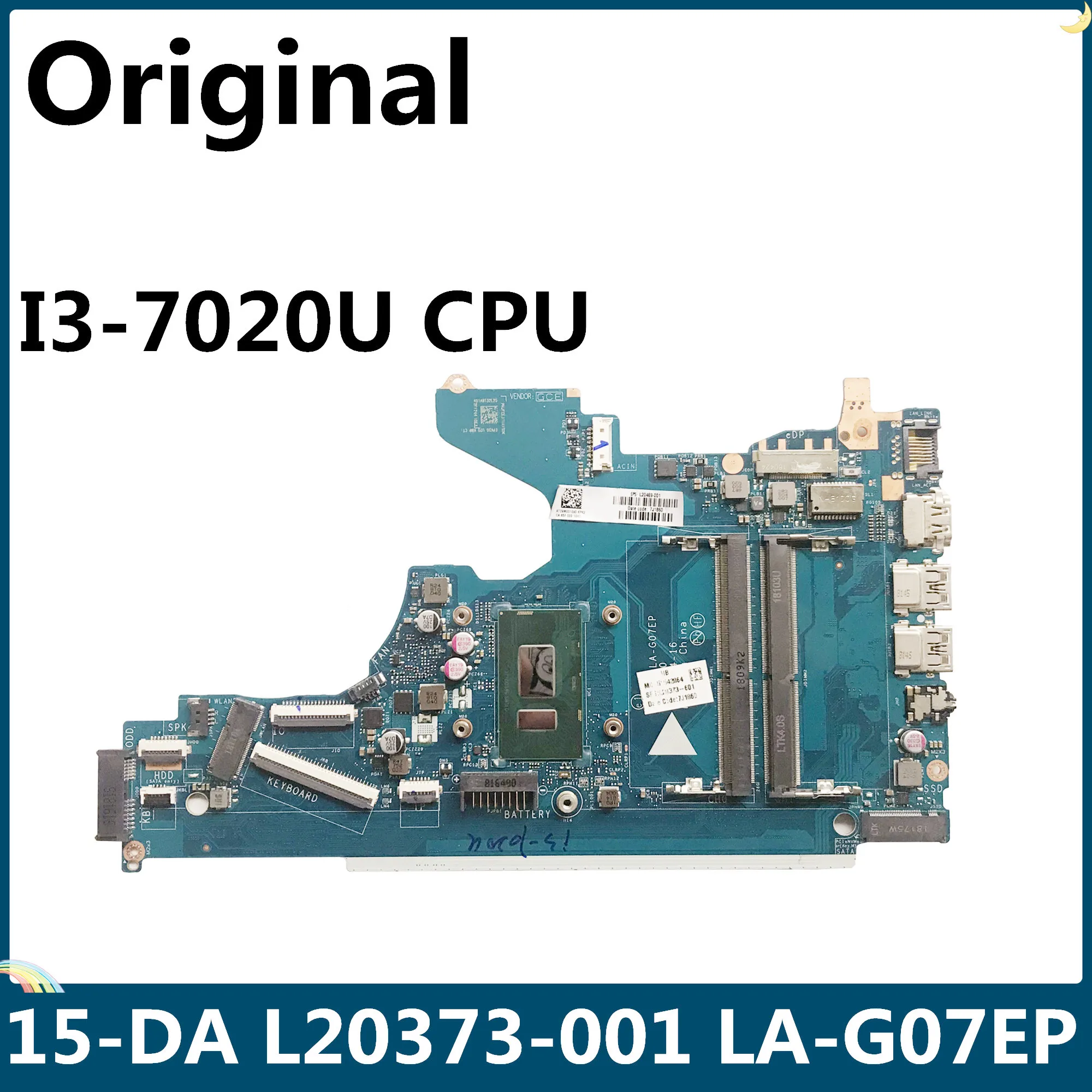 Материнская плата LSC для ноутбука HP 15-DA 15-DA0076nr материнская ЦП-память процессор