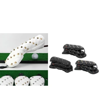

3Pcs Professional Golf Club Driver NO. Tag1 3 5 Wood Head Covers Set & Rivet Universal for 460cc Driver Golf Accessories