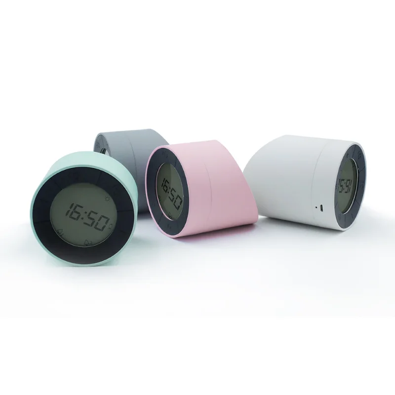 

Cute Night Light Alarm Clock Creative Mini Led Digital Alarm Clock with Usb Port Nordic Multifunctional Electronic Flip Light B