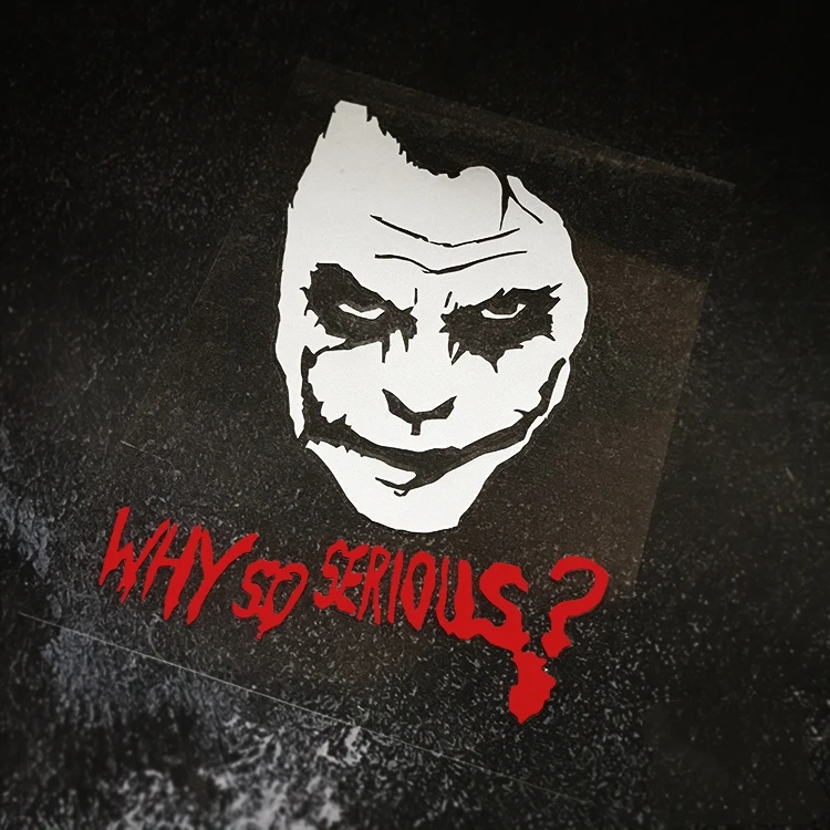 Classic Film Anime Character Auto Body Door Stickers Car Styling Viny Decals for Why So Serious Joker Face | Автомобили и