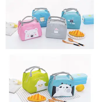 

New Cute Animal Thermal Cooler Lunch Bag Waterproof Insulated Lunch Box Tote Picnic Storage Bag Aluminum film Camping Barbecue