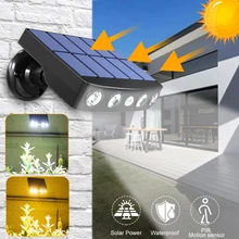 

Solar Powered LED Wall Light Waterproof Motion Sensor Wall Lamp With 3 Modes Outdoor Lights For Garden Driveway Garage Path Yard