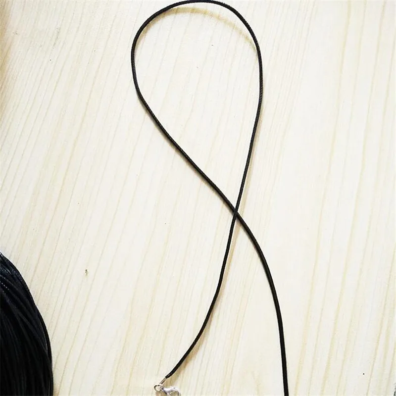 Горячий черный вощеный шнурок вощеный нить веревка шнур ремень Ожерелье Веревка для изготовления ювелирных изделий