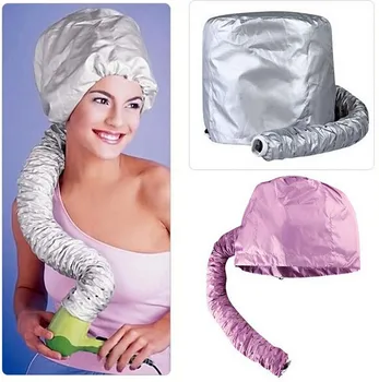 

Sliver/Pink Portable Soft Hair Drying Cap Bonnet Hood Hat Womens Blow Dryer Home Hairdressing Salon Supply Adjustable Accessory