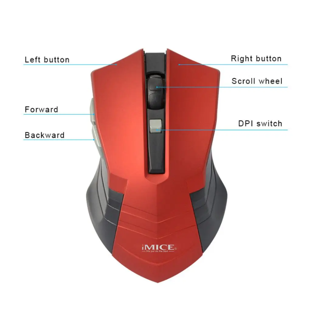IMICE E-2310, легкая беспроводная мышь, USB, оптическая беспроводная компьютерная мышь для правой руки, игровая офисная мышь