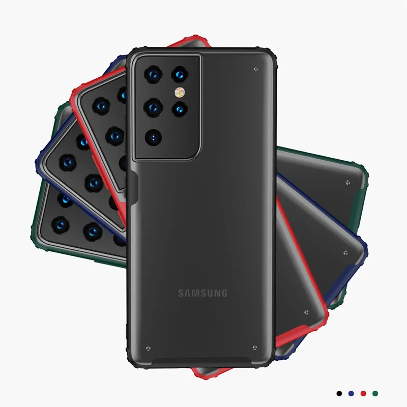 Rugged Matte PC + TPU Shockproof Armor Back Cover for Samsung Galaxy