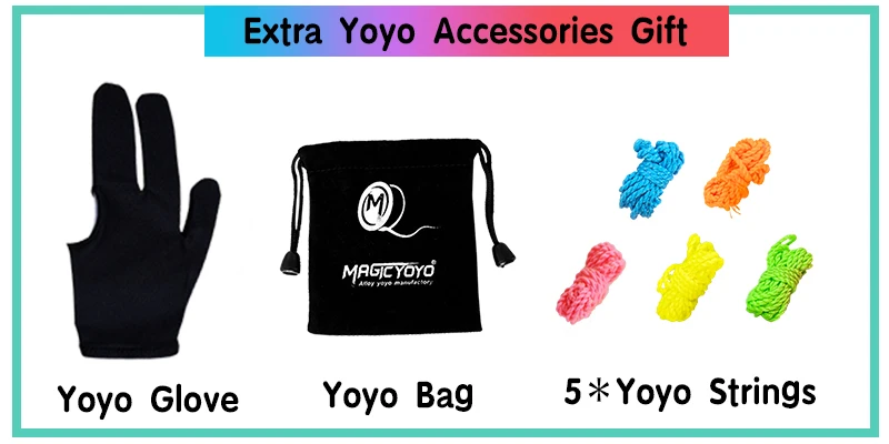 MAGICYOYO Professional Yoyo N11, Alloy Aluminum Unresponsive Yoyo for Advanced with Extra 5 Yoyo Strings + Bag + Yoyo Glove