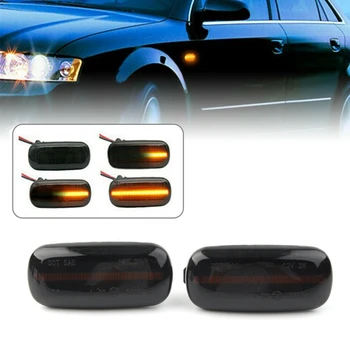 

Car LED Side Marker Fender Turn Signal Light Dynamic Lamp Fit For- A3 A4 B7 A6 C5 C6