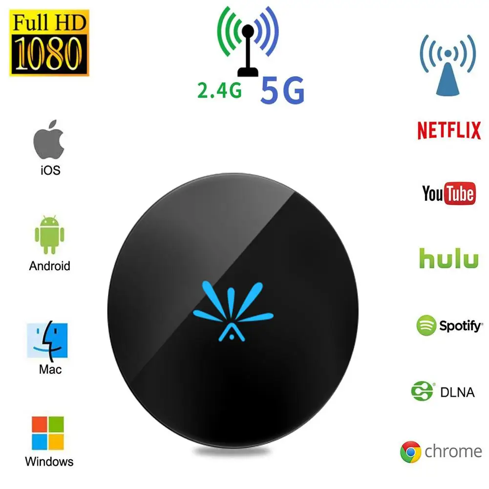 G6 Беспроводная ТВ-карта 2,4G 5G видео Wifi дисплей ключ HDMI Miracast для IOS Android tv беспроводной - Цвет: 5G