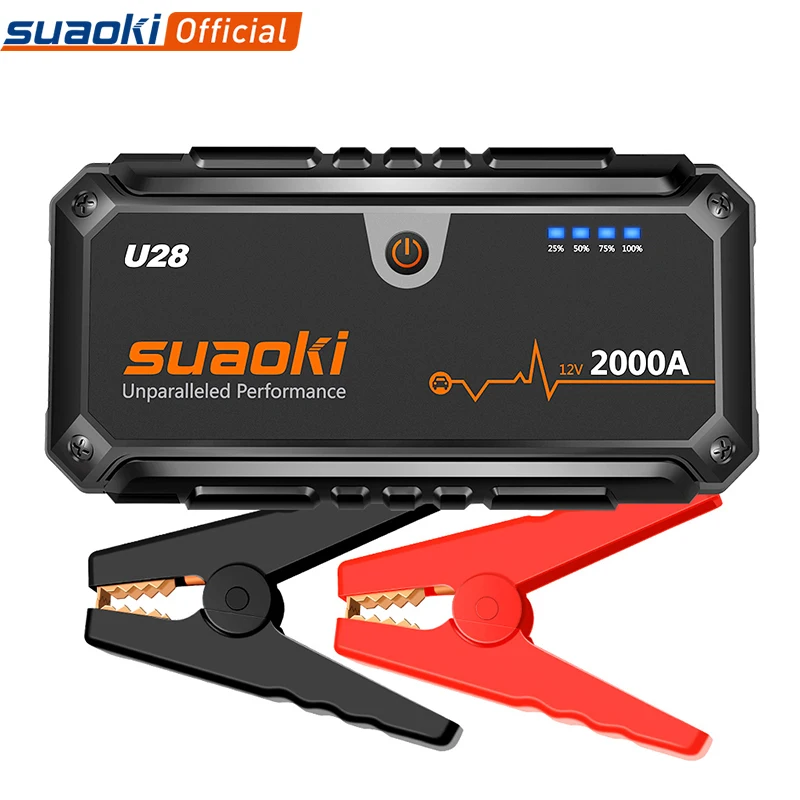 Suaoki U28 16000 мАч перезаряжаемая батарея Max 2000A автомобильный стартер для телефона