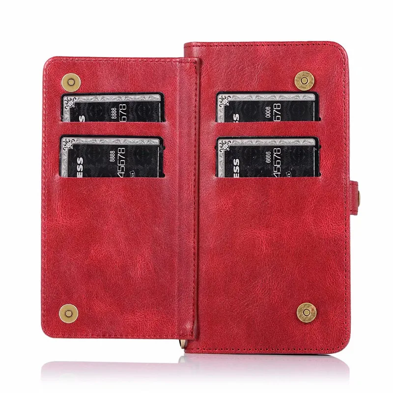 2 in 1 Magnetic Detachable Wallet Case for iPhone 11 Pro Max PU Leather Folio Book Magnetic Cover for iPhone 6s 7 8 Plus XR XS M iphone 6 cardholder cases