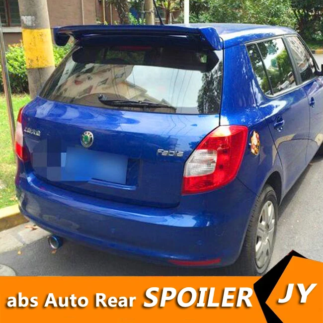 Для Skoda Fabia спойлер 2006 2016 высокого качества ABS Материал заднее крыло автомобиля
