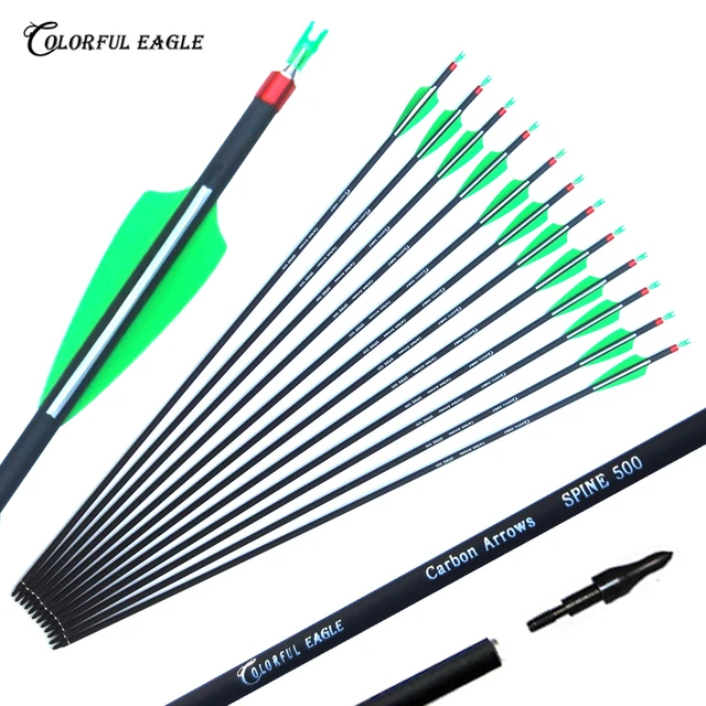 28/30/31 Inches Spine 500 Carbon Arrows 1