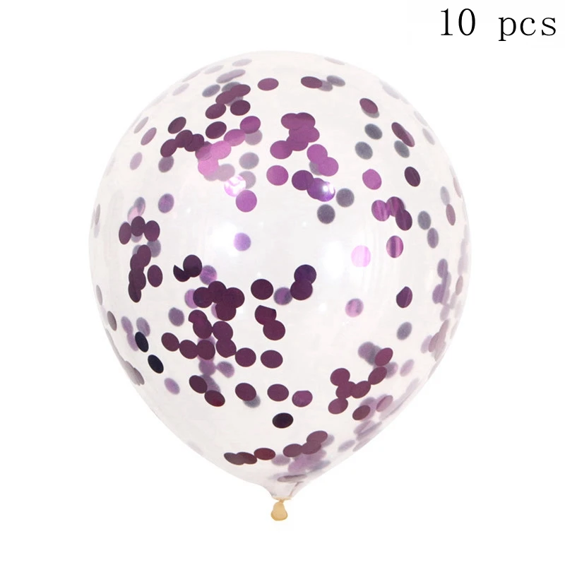 purple confetti 10 шт конфетти прозрачные воздушные шары из латекса цвета металлик год Рождество День рождения украшения для дома воздушные детские игрушки - Цвет: purple confetti