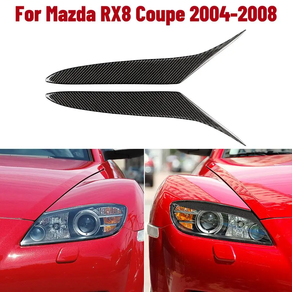 

2PCS Carbon Fiber Vinyl Film Car Stickers Waterproof Car Styling Wrap Auto Vehicle Detailing Car for Mazda RX-8 RX8 2004-2008